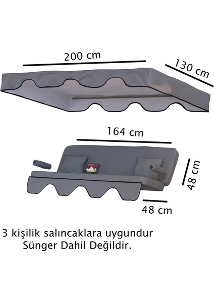 Gümbet 3 Kişilik Salıncak Minderi Yedek Bahçe Salıncağı Minderi Süngersiz Kılıf fiyatları