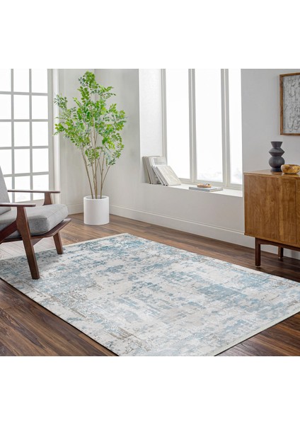 Mavi Klasik Etnik Modern Desenli Pamuk Makinada Yıkanabilir Hav Toz Vermez Leke Tutmayan Kaymaz Taban Dijital Makine Baskı Salon Yolluk Mutfak Halı fiyatları