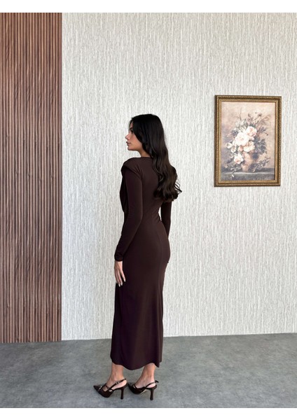 Güneş Toka Vatkalı Uzun Kol Elbise indirimleri