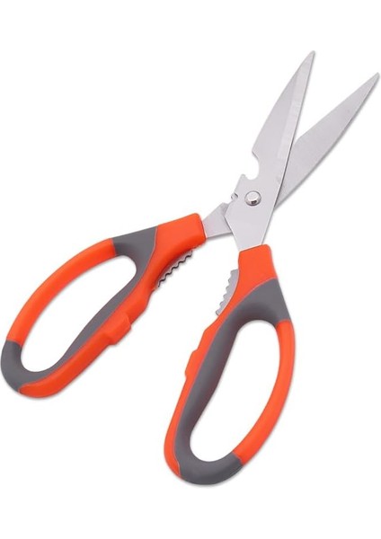 Amaçlı Mutfak Makası, Paslanmaz Çelik, Et Tavuk Balık Börek Doğrama, Turuncu-Gri Sebze Meyve Tavuk Et Balık Börek Kesme