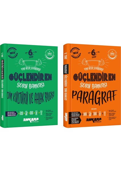 Ankara 2025 6. Sınıf Din Kültürü + Paragraf Güçlendiren Soru Bankası Seti 2 Kitap Güncel Müfredat