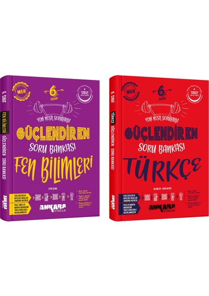 Ankara 2025 6. Sınıf Fen Bilimleri + Türkçe Güçlendiren Soru Bankası Seti 2 Kitap Güncel Müfredat