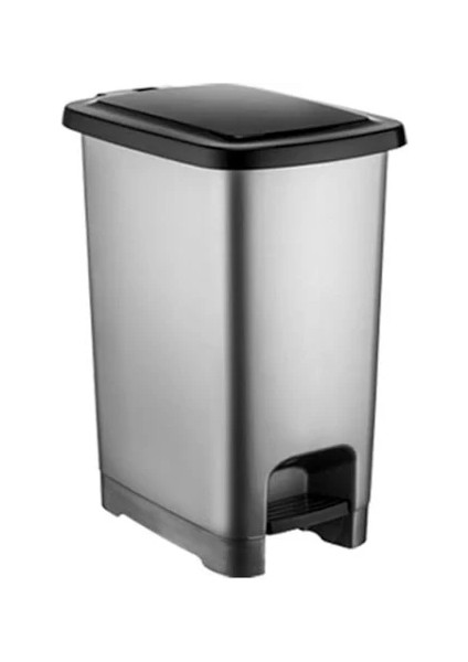 Siyah 40 Litre Slim Gri Çöp Kutusu fiyatları