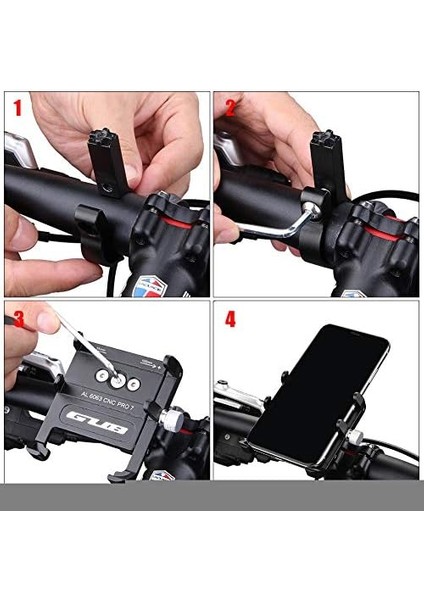 Pro7, Alüminyum Alaşımlı Montaj Cep Telefonu Tutacağı, Bisiklet Tutacağı, Bisiklet, Motosiklet, Ayarlanabilir Telefon Montajı fiyatları