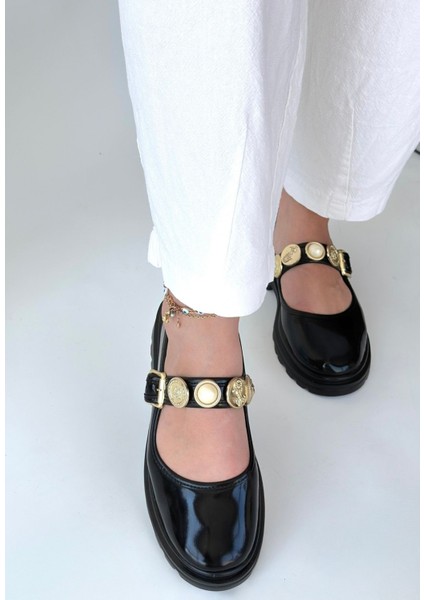 Okira Siyah Rugan Oxford Ayakkabı fırsatları