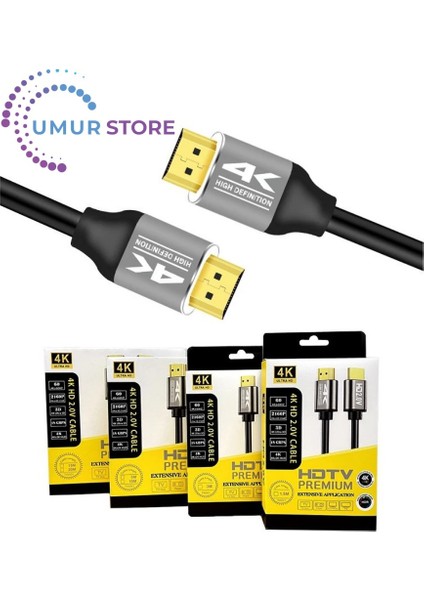 1,5 Metre Ultra Hdtv 4k 60hz Hdmı 2.0v Görüntü Ve Ses Kablosu fırsatları