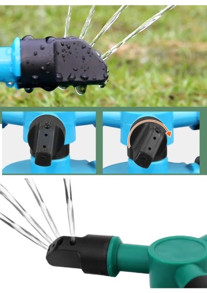 Bahçe Sulama Fıskıyesi Hortum Klipsli Yağmurlama Fiskiyesi 360 Derece Döner Başlık Ayarlanır Nozul fırsatları