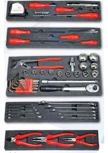Izeltaş Dolu Takım Çantası 62 Parça Mekanikçi Metal Özel Çantalı 8420005063 modelleri