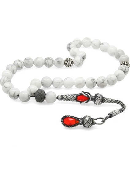 1000 Ayar Gümüş Kazaz Püsküllü Küre Kesim Havlit Doğaltaş Tesbih fiyatları