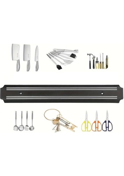 Mıknatıslı Bıçak Manyetik Metal Alet Tutucu Askı 33 cm