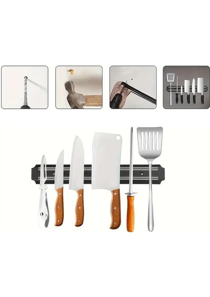 Mıknatıslı Bıçak Manyetik Metal Alet Tutucu Askı 33 cm