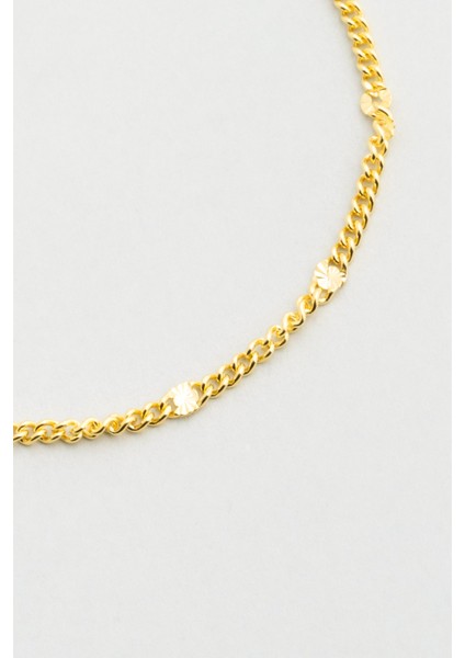 Italyan Minimal 18 Ayar Sarı Altın Kaplama 19 cm Gümüş Zincir Bileklik indirimleri