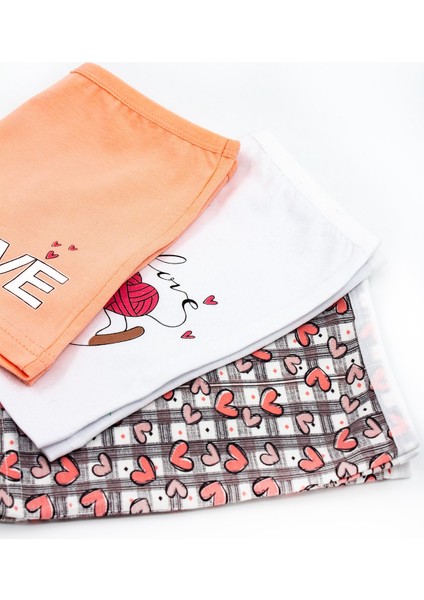Kız Çocuk Boxer 3'lü Baskılı (%96 Pamuk - %4 Elastan) fırsatları