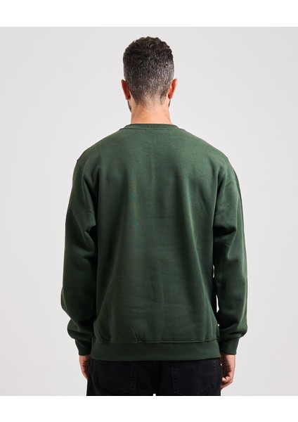 Left Chest Iı Loose Crew Erkek Haki Sweatshirt VN000P20EMU1 modelleri