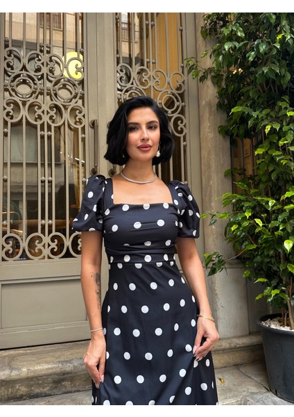 Puantiye Detaylı Karpuz Kol Elbise fiyatları