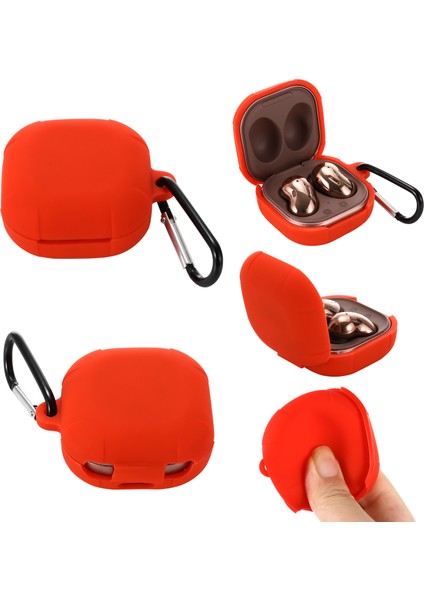 Samsung Buds Live/buds 2/buds Pro/buds Pro 2-Red Için Silikon Koruyucu Kulaklık Kılıfı (Yurt Dışından)