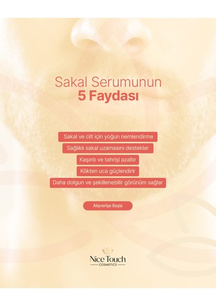 Seyrek Sakal ve Köselik İçin Sakal ve Bıyık Serumu