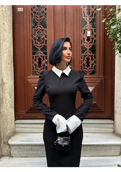 Gömlek Yaka Midi Elbise modelleri