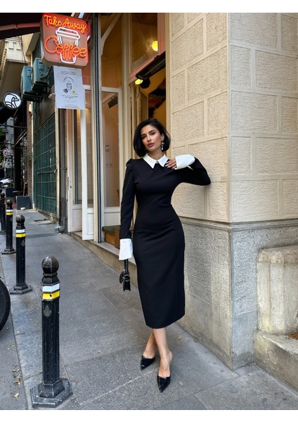 Gömlek Yaka Midi Elbise indirimleri