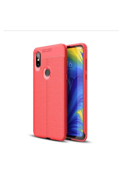 Xiaomi Mi Mix 3 Kılıf Deri Görünümlü Yüksek Kaliteli Premium Silikon Kapak Rcv/niss
