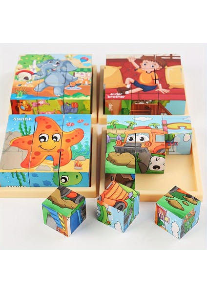 Hayvan Alemi Ahşap Bulmacalar - 6'lı Set | Dikkat ve Zeka Geliştirir | Noel, Yeni Yıl ve Tatiller Için Mükemmel Stem Yapboz (Yurt Dışından) fiyatları