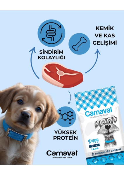 Kuzu Etli Yavru Köpek Maması 30kg (2X15kg)