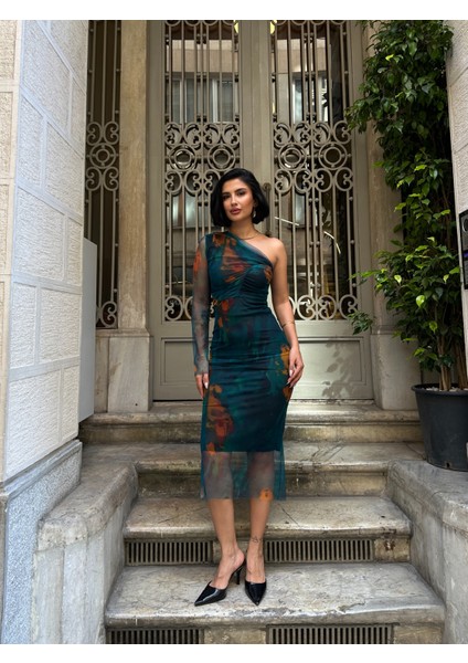 Tek Kol Tül Elbise indirimleri