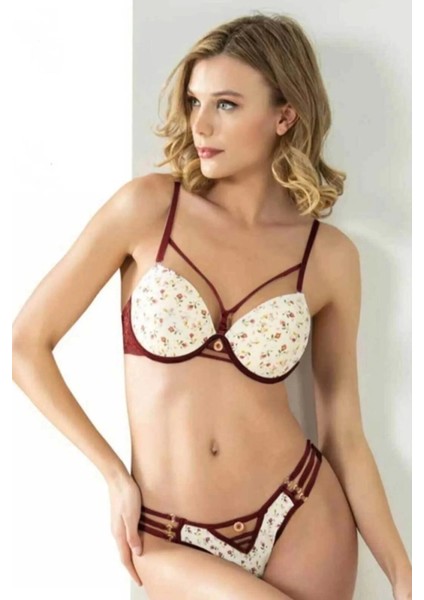 Marsilyan- Çiçek Desenli Sütyen Takım Kadın 5042 fırsatları