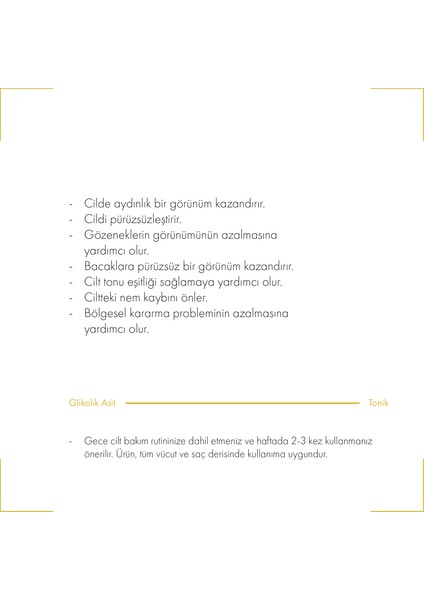 Glikolik Asit Aydınlatıcı Leke Karşıtı Tonik 250 ml modelleri