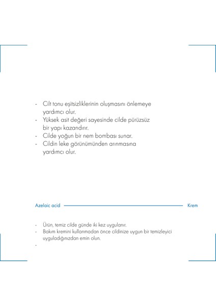 Azelaik Asit %5 Cilt Bakım Kremi 200 ml modelleri