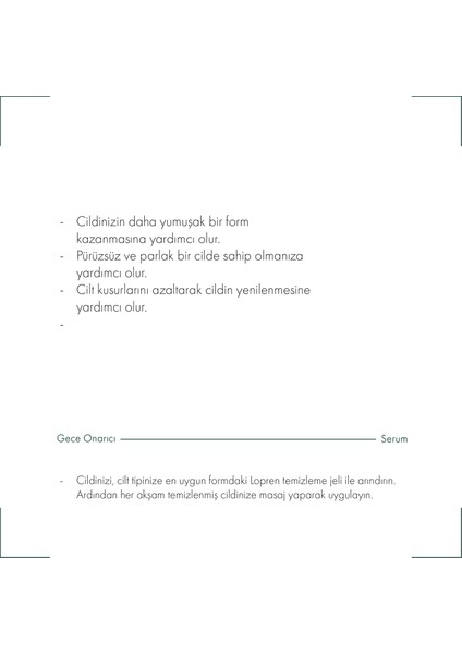 Gece Onarıcı Cilt Bakım Serumu 30 ml modelleri