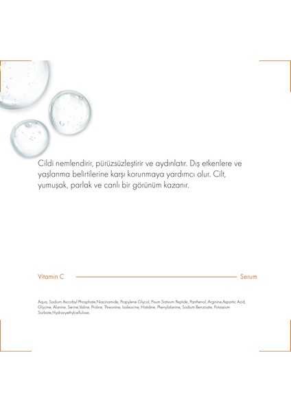 C Vitamini Ve Peptid Bakım Serumu 30ml fırsatları