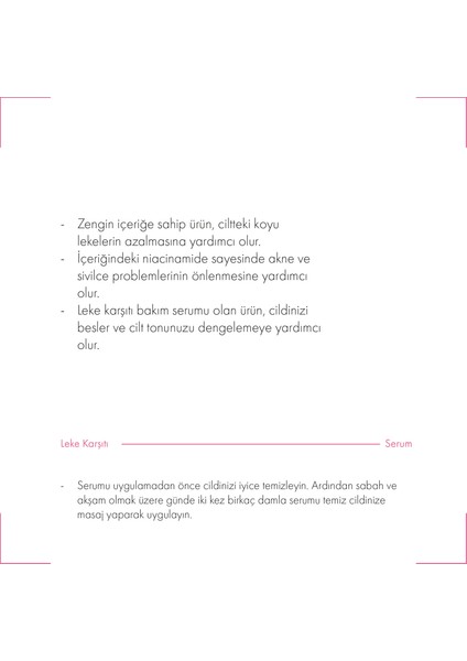 Cilt Bakım Serumu 30 ml modelleri