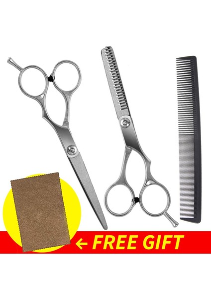 Monja 3 Adet/takım Saç Kesimi Kiti 6 Inç Salon Profesyonel Kuaför Saç Kesme Inceltme Kuaförlük Tarak Saç Şekillendirici Aracı (Yurt Dışından)
