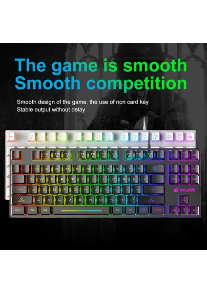 Çoklu Renkli Gökkuşağı LED Arkadan Aydınlatmalı USB Kablolu Mekanik Duygu Multimedya Pc Oyun Klavyesi, Çalışma Veya Primer Oyun Için Ofis Klavyesi, Ofis Cihazı (Yurt Dışından) fiyatları