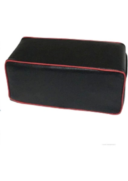 Her Araca Uygun Taraftar Sünger Kolçak Kol Dayama Siyah Deri Kırmızı Kenar Uyumlu