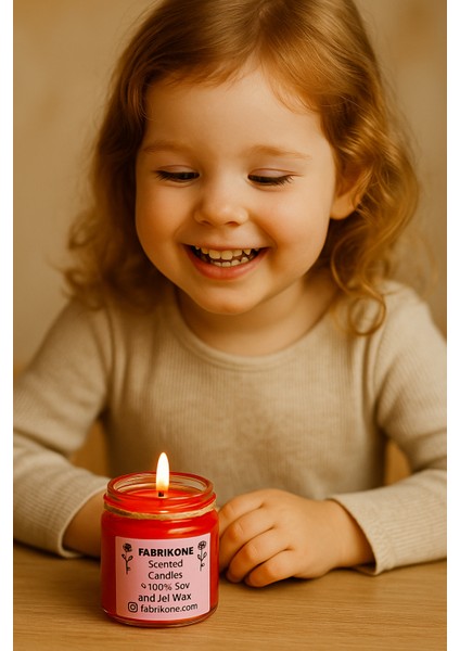 Lumiluxe Minis – %100 Soya Wax Doğal Mini Kavanoz Mum Serisi -Kırmızı -2'li