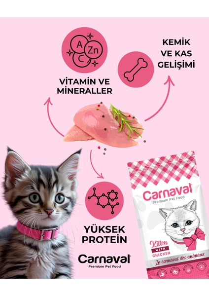 Tavuklu Yavru Kedi Maması 3 kg (2x1.5kg)