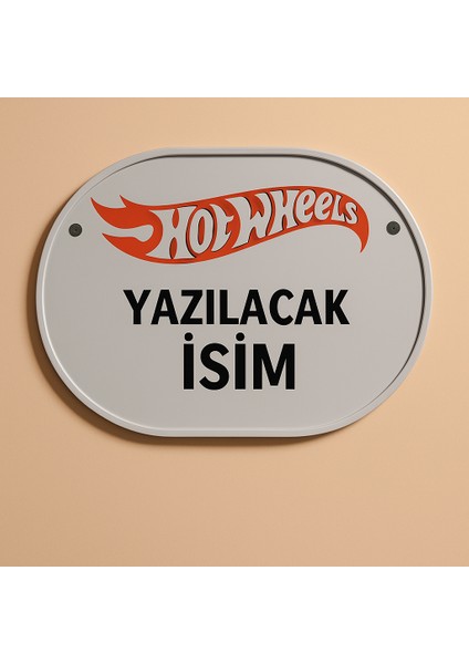 Hotwheels Duvar Garajları Için Isimli Tabela (Kişiye Özel ) modelleri