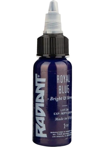 Royal Blue - Radiant Tattoo Dövme Boyası - 1OZ/30ML