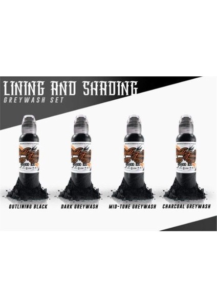 Lining & Shading Dövme Boyası Seti - World Famous Lnk Dövme Boyası - 4OZ/120 ml