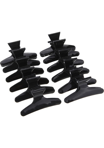 Monja 10 Adet Pro Salon Siyah Kelebek Saç Pençe Bölüm Klip Kelepçeleri Plastik Tokalar Saç Tasarım Şekillendirici Araçları Kuaförlük Aracı (Yurt Dışından) modelleri