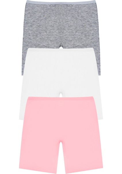 Kız Çocuk Boxer 3'lü (%96 Pamuk - %4 Elastan)