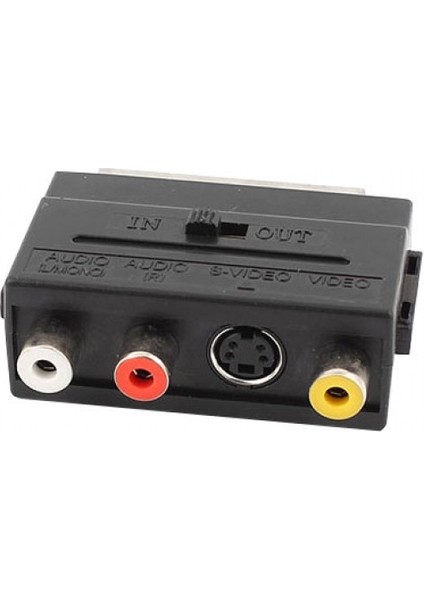 Scart To Rca S-Video In Out Anahtarlı Çevirici Adaptörü Scart Av Çevirici fırsatları