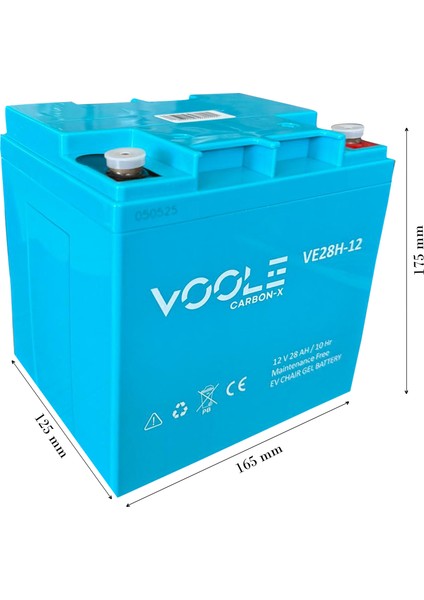 12V 28AH Dik Engelli Araç Aküsü