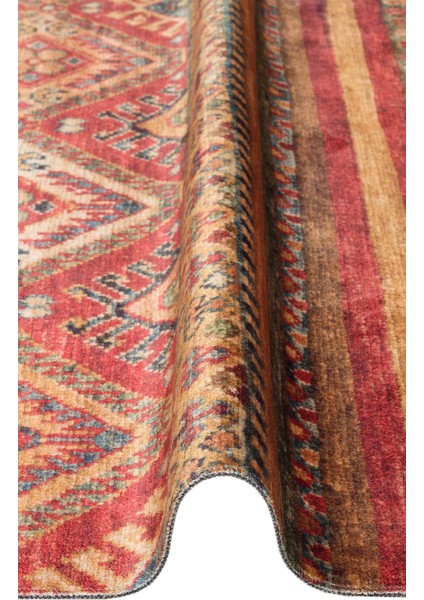 Traismauer Kırmızı Klasik Etnik Modern Desenli Hav Vermeyen Leke Tutmayan Kolay Temizlenen Yumuşak Makine Salon Yolluk Mutfak Halı indirimleri