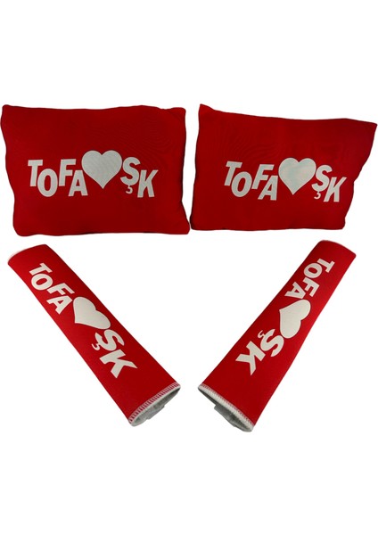 Tofaş Boyun Yastığı Emniyet Kemer Pedi Kırmızı Tofaşk