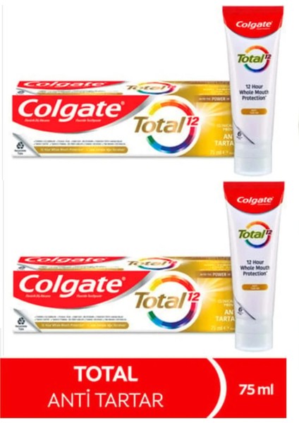 Diş Macun Total Antı Tartar 75 Ml+ Mikro Ince Charcoal Derin Hassas Temizlik Yumuşak Diş Fırça 2+2li modelleri