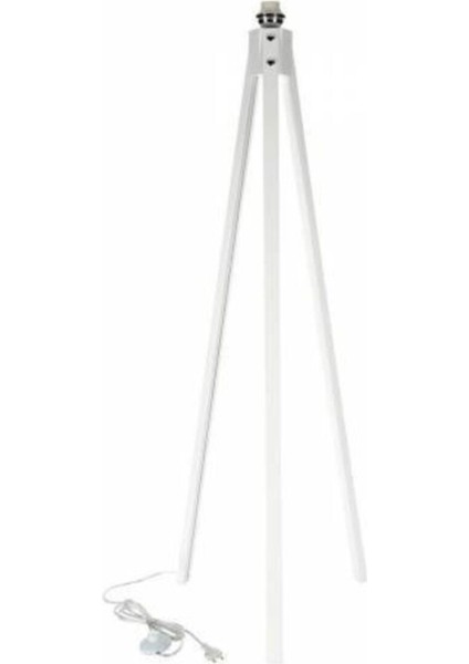 Lambader Ayağı Tesisatlı Beyaz Tripod Ayak LY634