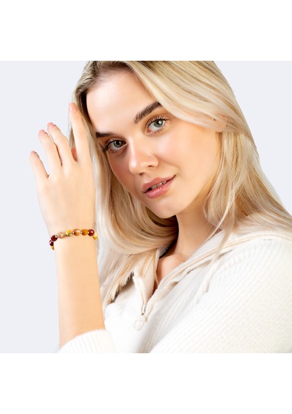 Faset Kesim Mokait Doğaltaş Kadın Bileklik fırsatları